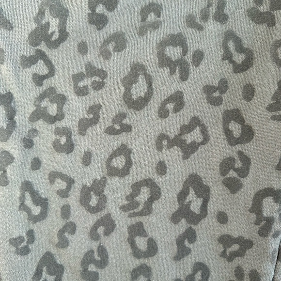 Z Supply Women’s The Animal Flocked Leopard Print Joggers in Olive Green Size S - Picture 4 of 11